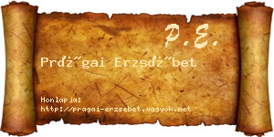Prágai Erzsébet névjegykártya